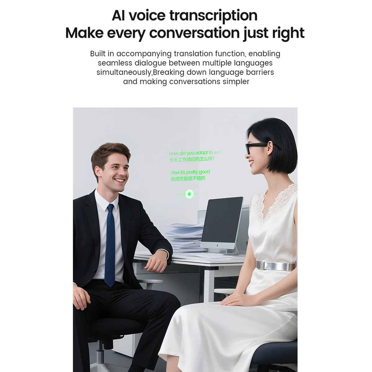 8MP AI Smart Camera Glasses Image Recognition Anti Shake Shooting Video Recording Play Songs Bluetooth Call Translation Glasses - Image 6