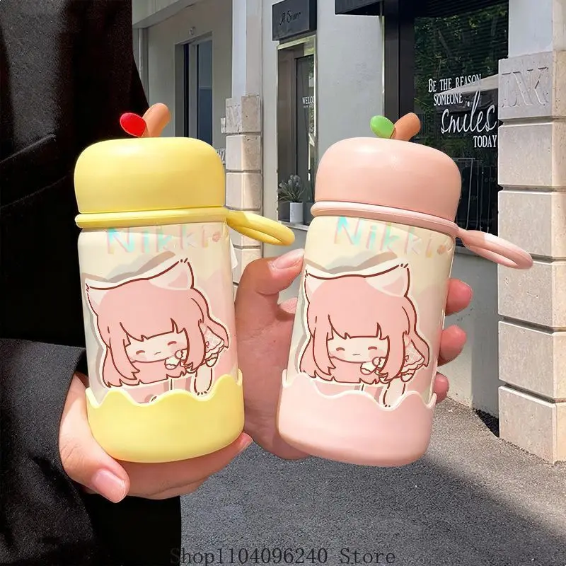 لانهائي نيكي أنيمي تأثيري كوب قارورة عازلة 316 الفولاذ المقاوم للصدأ مع حلقة رفع جيب كوب ماء التميمة طالب المشجعين هدية #6