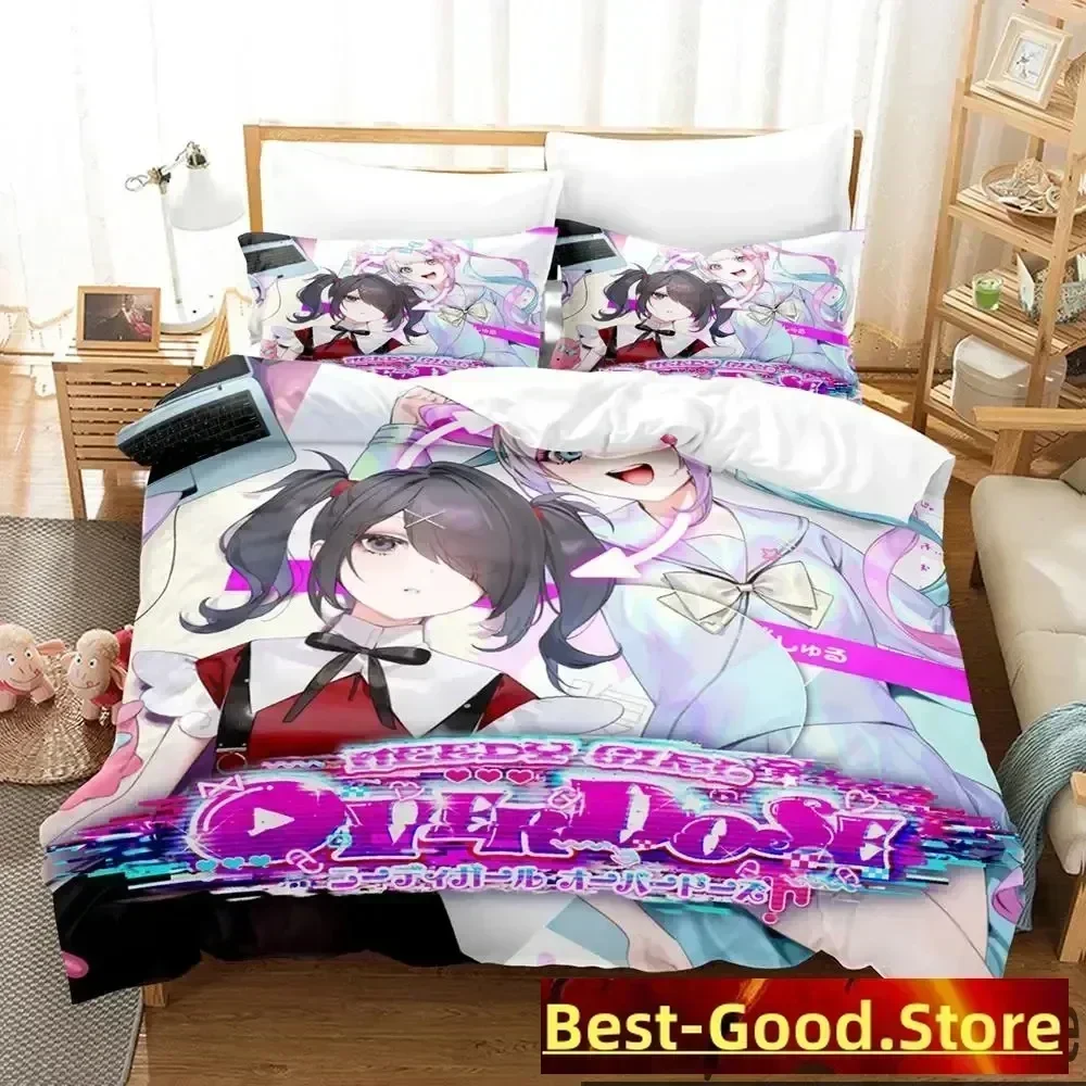 3D Print Needy Streamer Overload Anime Bedding Set Duvet Cover Sheet Printed Pillowcase Full Queen King Size Comforter Bedroom 6