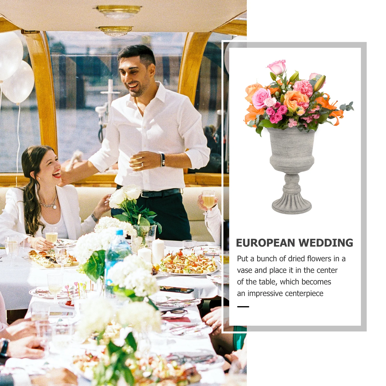 

Metal Retro Vintage Vase Rustic Style Flower Container Fresh Dried Flower Vase Home Unusual Plant Pots Novelty Outdoor