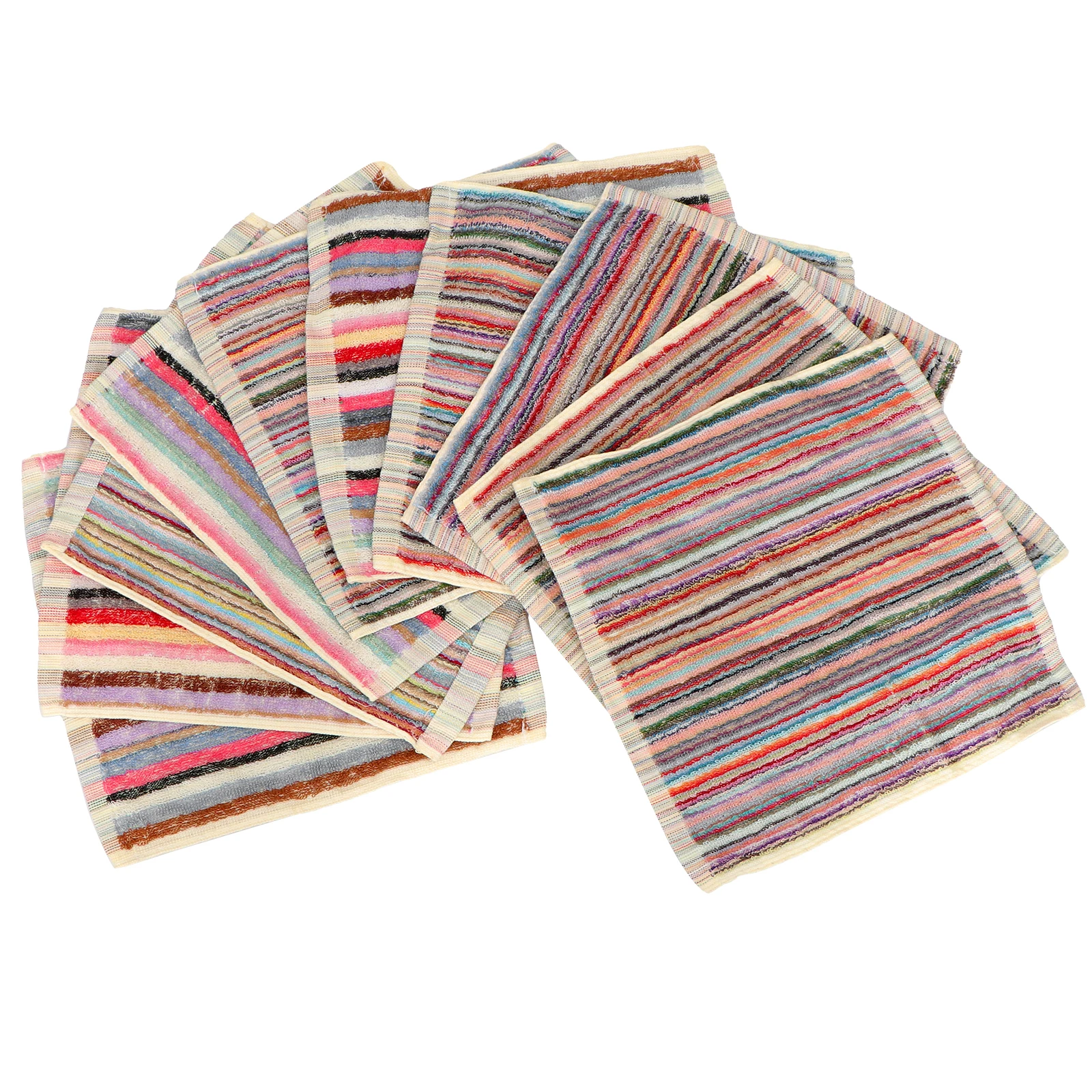 10pcs Cotton Square Handkerchief For Kids Hand Wiping Towel Random Color Soft Skin-Friendly Face Towel Kitchen Hanging