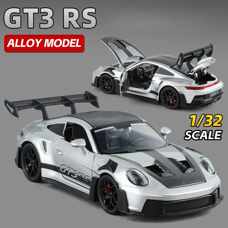 1:32 911 GT3 RS Alloy Sports Car Model Diecasts Metal Classic Car Model High Simulation Sound and Light Toys Gift