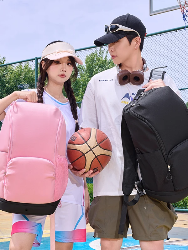ユニセックス大容量スポーツバックパックアウトドアトレーニングバスケットボールバッグカジュアルレジャーダブルショルダーバッグ男性と女性用