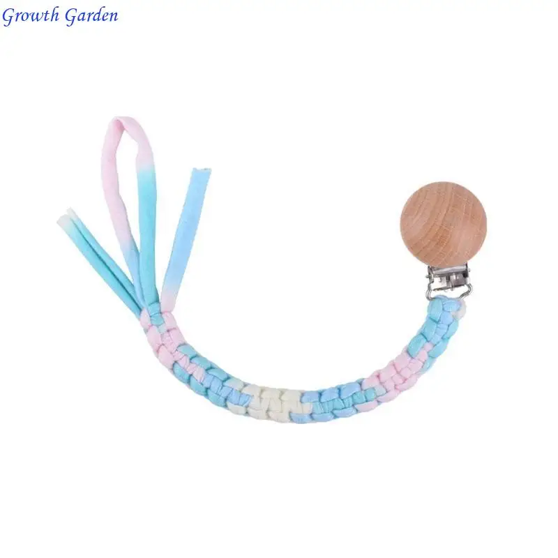 

Beech Clip Handmade Cotton Woven DIY Pacifier Clips Chain Eco-friendly Baby Nursing Dummy Nipple Holder Leash Strap E65D