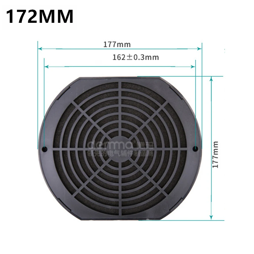 40 mm 50 mm 60 mm 70 mm 80 mm 90 mm 110 mm 120 mm 150 mm 172 mm 200 mm Lüfterschutz Staubnetz Schutznetz – Detail 12