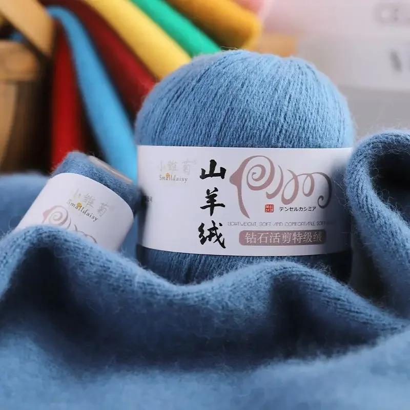 100% Pure Cashmere Woolen Yarn for Knitting 100 Grams Sweater Scarf Winter Medium Thick 3 Ply Inner Mongolia Crochet Thread Warm