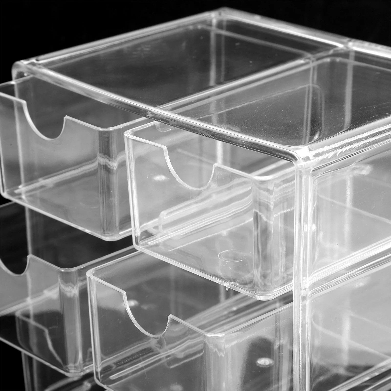 

Drawer Storage Box Makeup Organizer with Organiser Clear Drawers for Vanity Desk Office Dressing Table