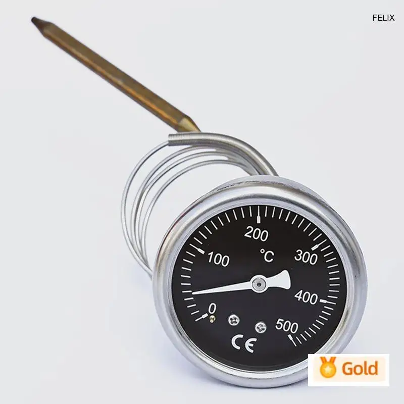 

Pizza oven 304 stainless steel thermometer pointer temperature display metal plate thermometer high temperature resistance