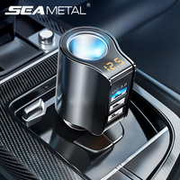 SEAMETAL 96W QC3.0 3.1A USB Car Charger 3 Ports 12-24V Cigarette Lighter Socket Super Fast Car Charger Power Adapter Car Styling