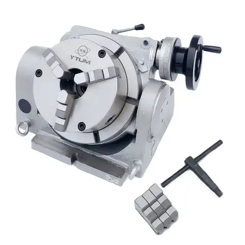 분할 헤드 CNC 회전축 3-죠 125mm 160mm 척 수평 수직 조절 각도 0-90도 회전 작업대