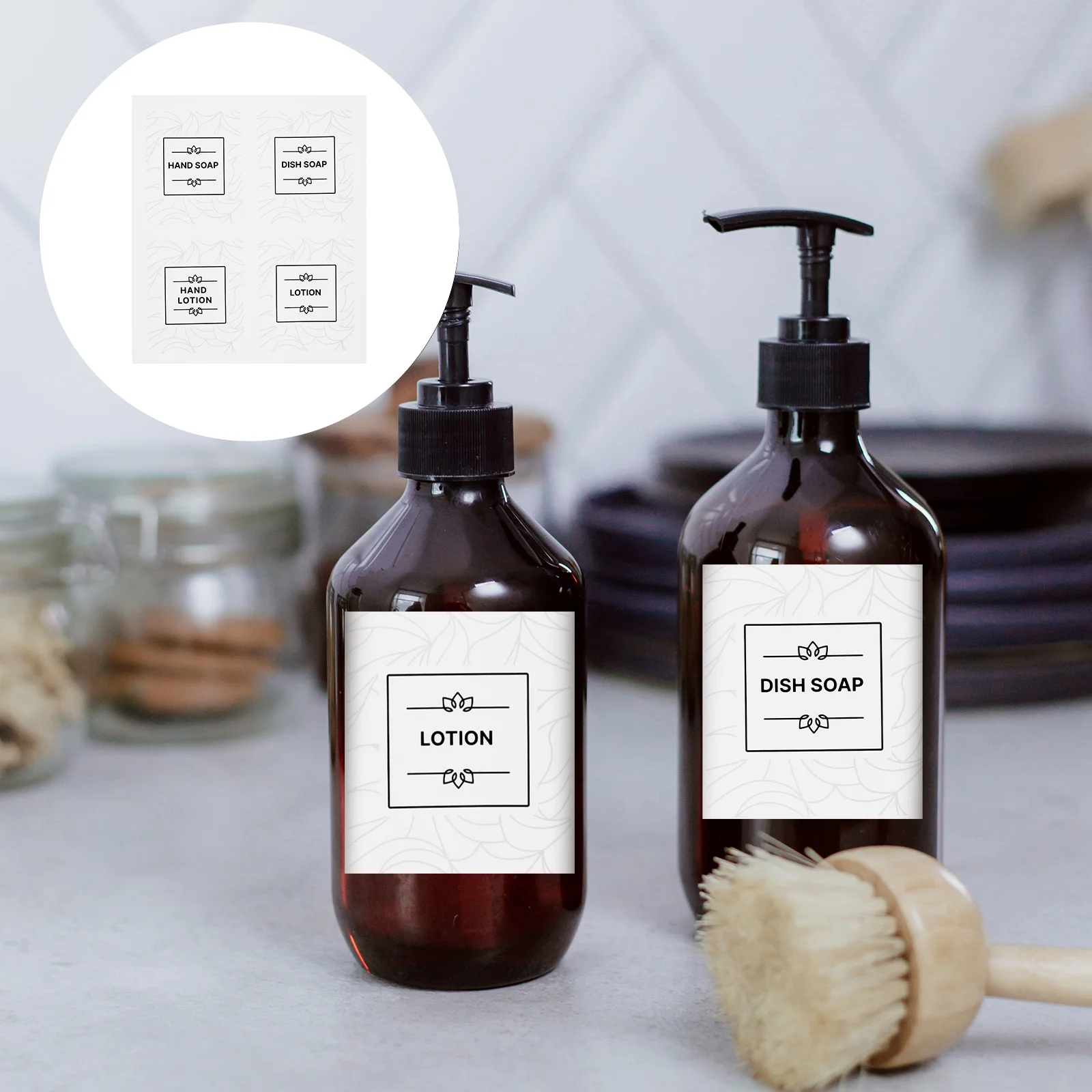 

Bathroom Storage Tags Hand Shampoo Bottle Labels Self-adhesive Sticker Travel