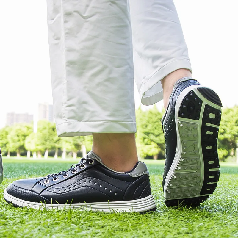 

Non Slip Luxury Men Golf Comfortable Shoes Golfing Sneakers Lightweight Gym Golfers Footwears Black White Large Size 49