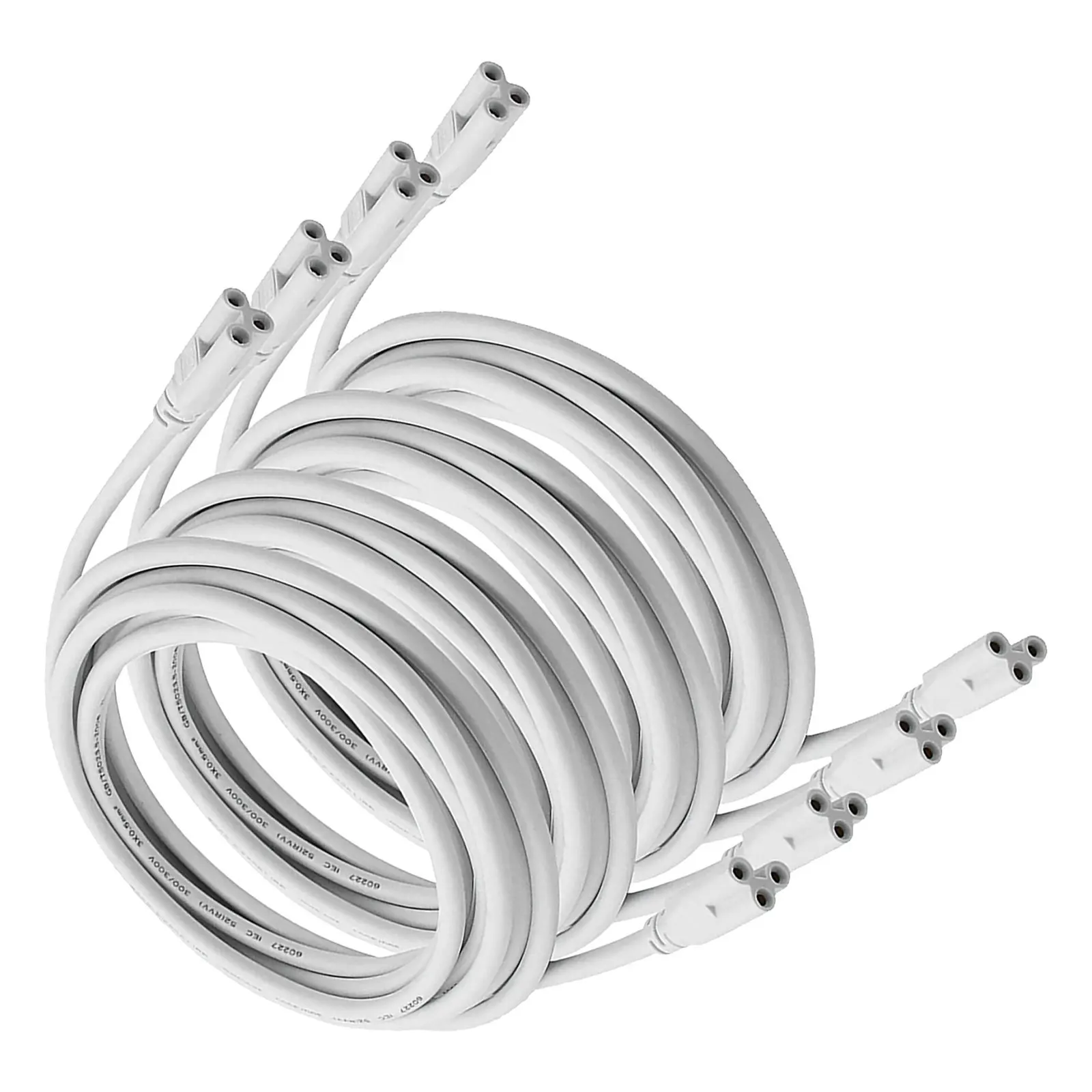 

4Pcs T5 LED Double End Connector Cable 3 Pin Integrated Tube Power Cord Linkable Cable for LED Strip Controller Connection