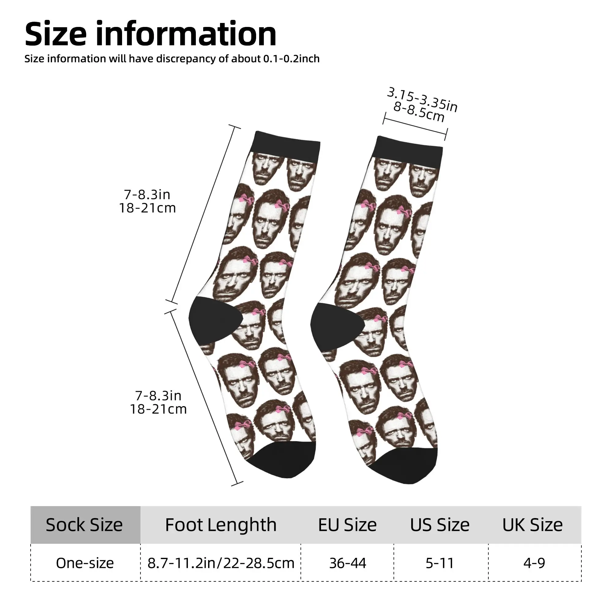 جوارب دكتور جريجوري هاوس مطبوعة على شكل رأس جوارب قوطية للجنسين جوارب تزلج ناعمة قابلة للتنفس جوارب شتوية جرافيك مضادة للعرق