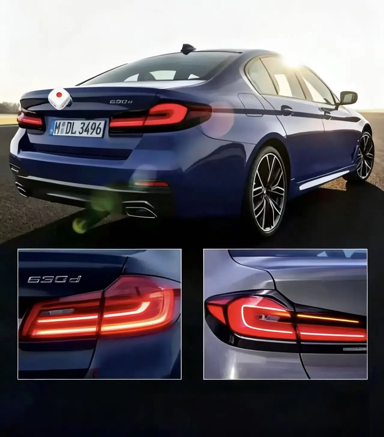 

BMW G30 LCI G38 F90 535i 540i M5 525i 530i 2019-2023 Rear taillights, brake lights, warning headlights, taillights assembly