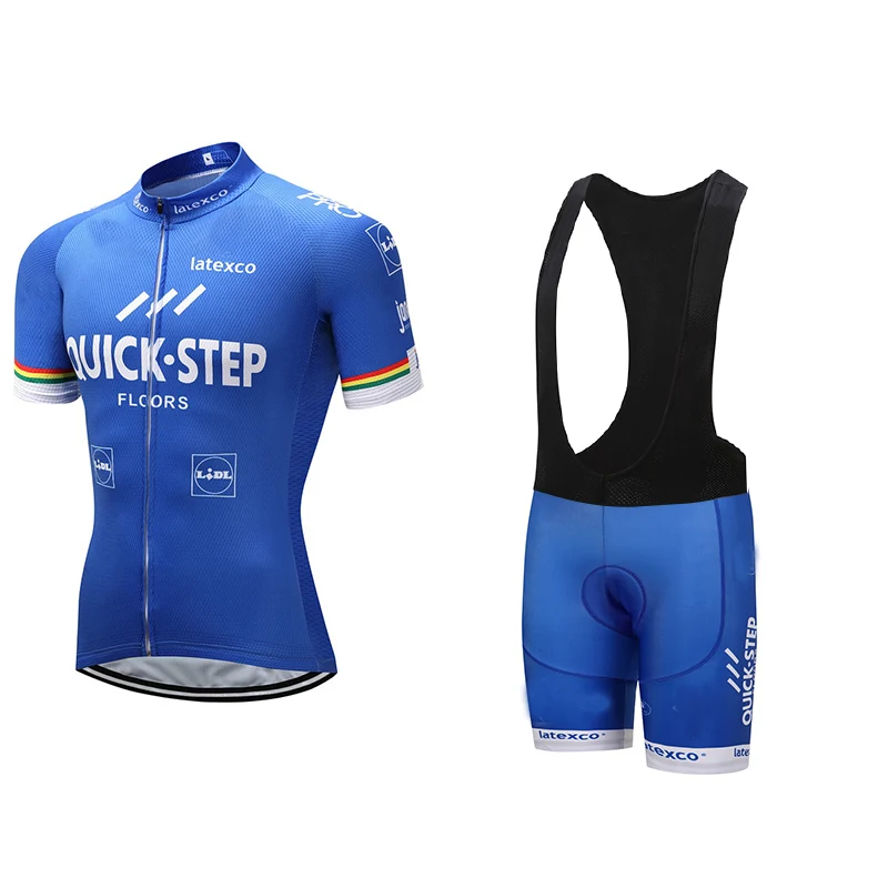 Mens Summer Quick Step Cycling Clothing Bike Jersey Quick Dry Mens Bicycle Clothes  Team Cycling Jerseys Gel Bike Shorts Set