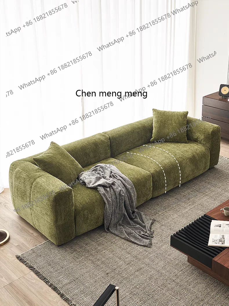 

Французский ретро тканевый диван для гостиной, современный простой прямой тканевый диван