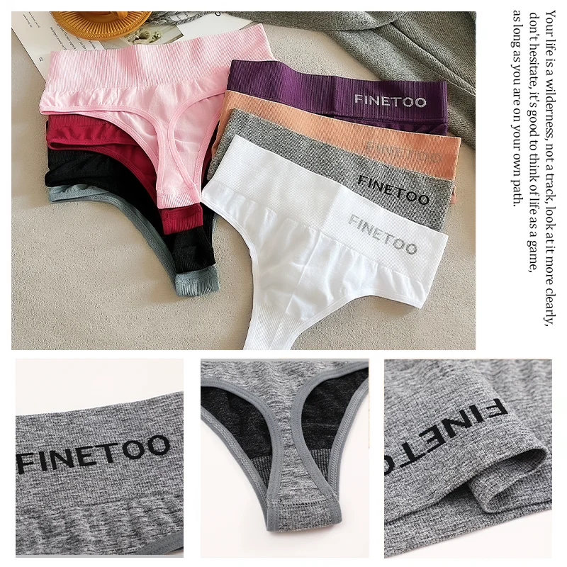 3ks bezešvých tanga pro ženy s vysokým pasem, velikost M-2XL, pohodlné tanga, dívčí spodní prádlo, spodní prádlo - náhled 4