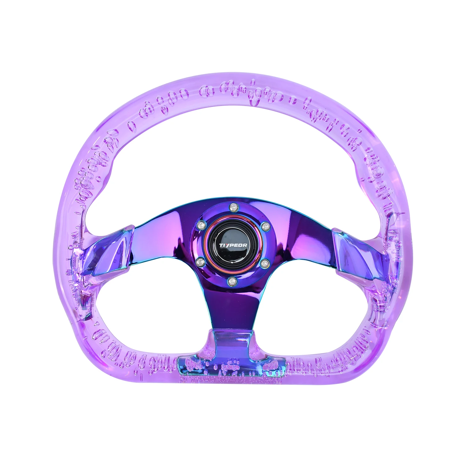 

High Quality Universal 320MM Multi-color Option Color Unique Design Auto Acrylic Transparent Modification Sport Steering