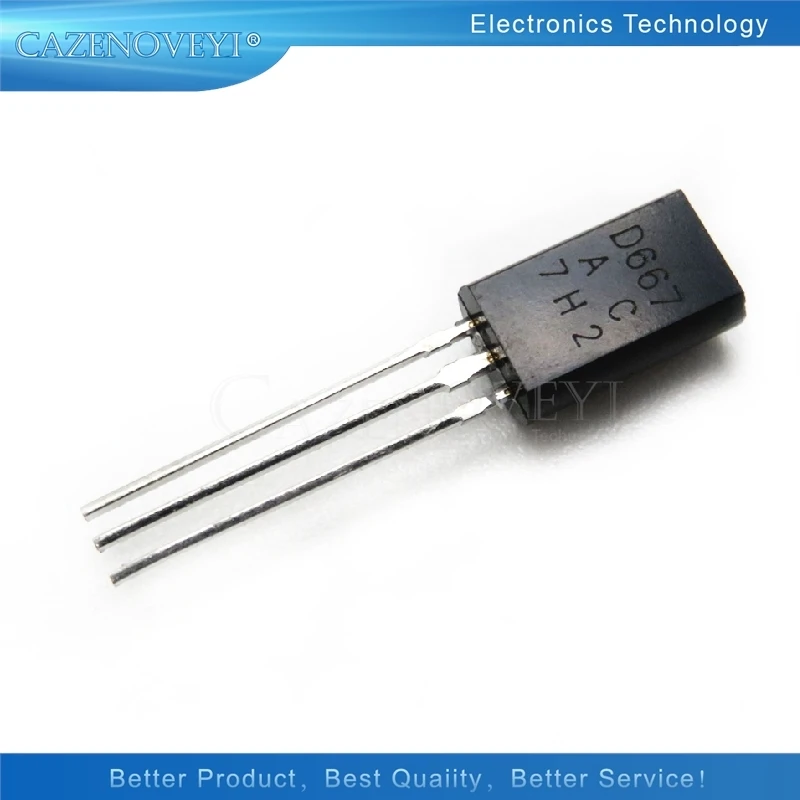 50pcs/lot 2SD667 D667 TO92 L Plastic-Encapsulate Transistors New original In Stock