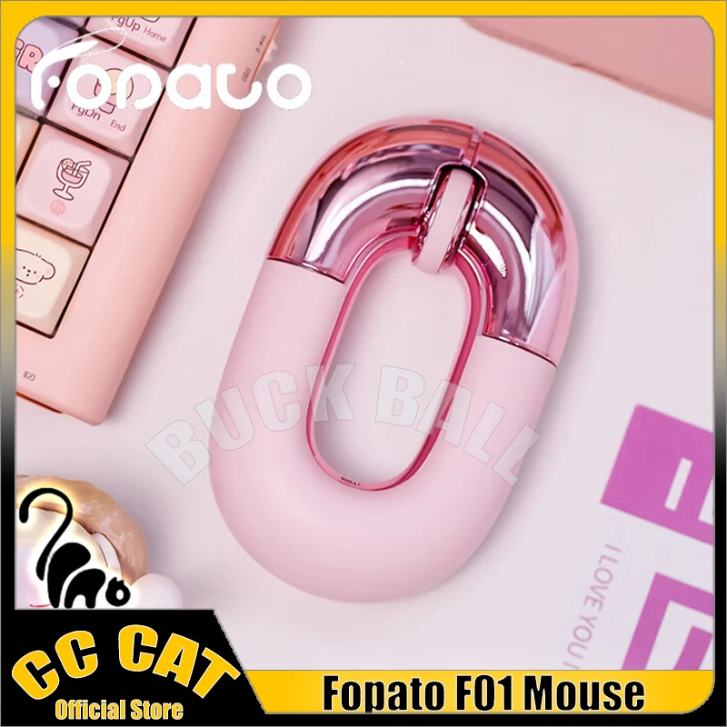 

Fopato F01 Mouse Wireless Bluetooth Mouse Lightweight Mouses 2 Mode 56g Small Hand Mouse Silent Mouse Office Mouse Girl Gifts