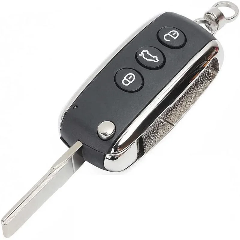 High Quality Bentley 3 / 4 Button Mulsanne Hurtling GT Original Foldable Replacement Car Key Shell Case With Logo