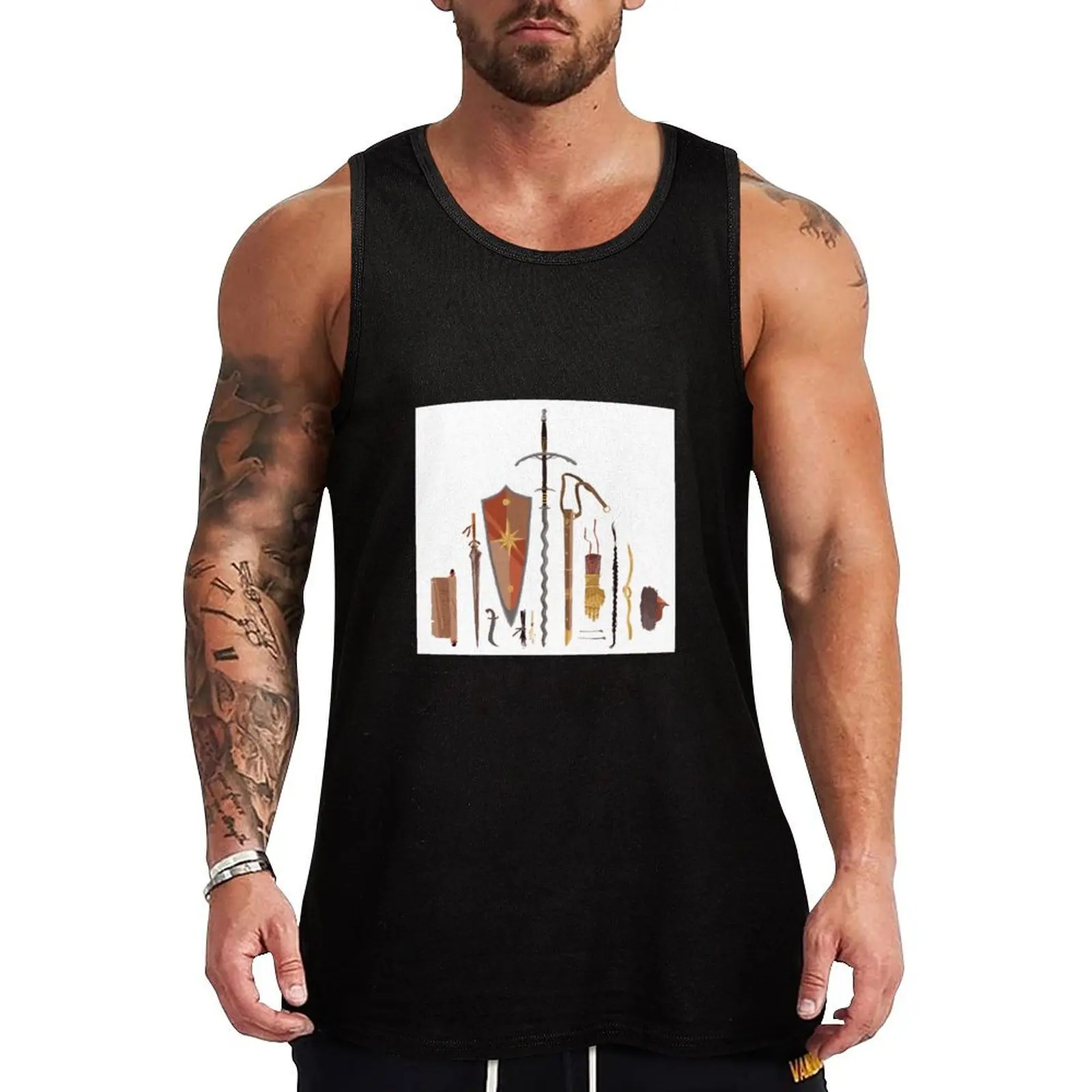 

Warrior Inventary Tank Top Men's gym t-shirts men clothing gym t-shirts man sleeveless shirt man