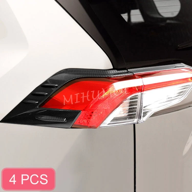 ألياف الكربون الخلفية الذيل ضوء غطاء المصباح الضوء الخلفي الزخارف أنيق ل 2019-2024 تويوتا RAV4 سوزوكي عبر 2020 2021 2022 2023