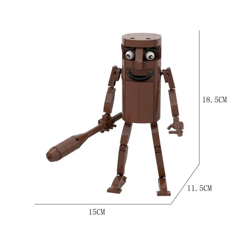 TungTungTung Sahur اللبنات نموذج الجمعية عصا خشبية رجل ShanHaiJing جمع بنة لعبة مجسمة للطفل هدية #5