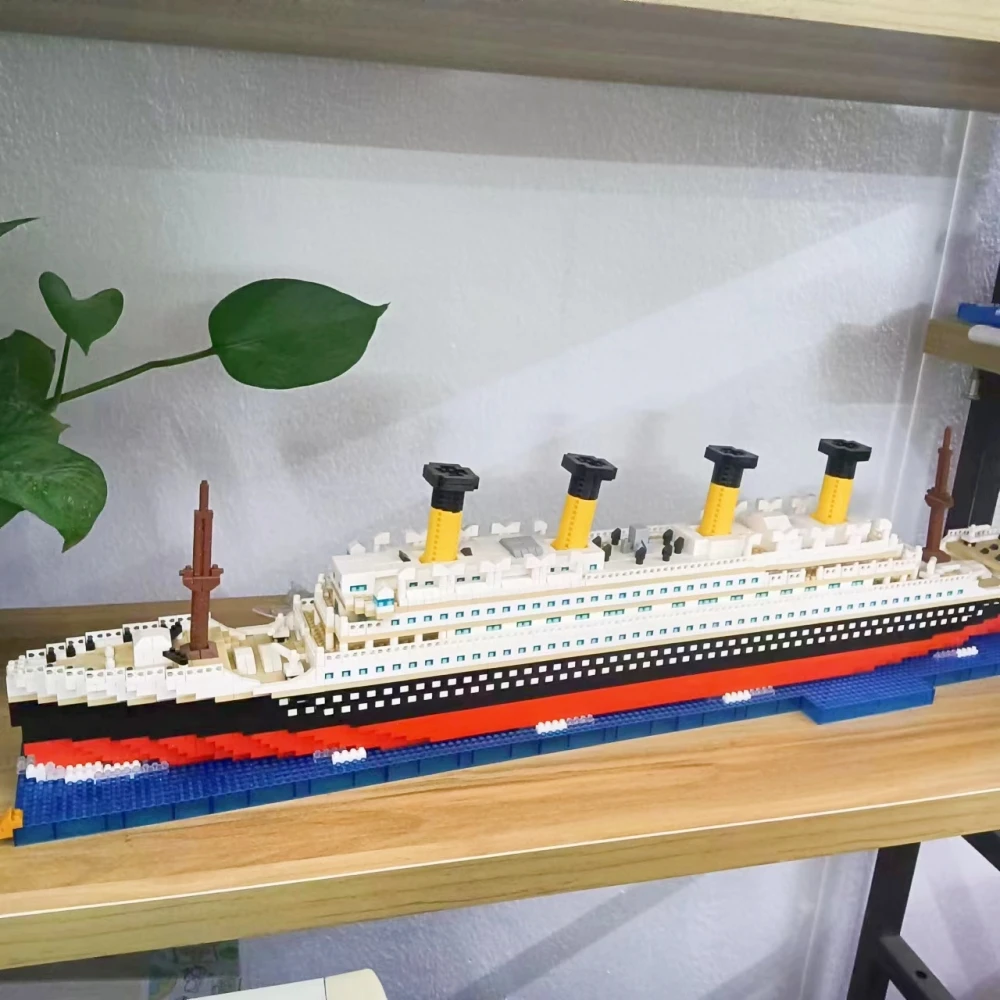 مجموعة ألعاب نموذج ثلاثي الأبعاد من تيتانيك مايكرو، هدية مثالية للأصدقاء الذين يحبون نماذج تاريخية ديكور منزلي فريد من نوعه