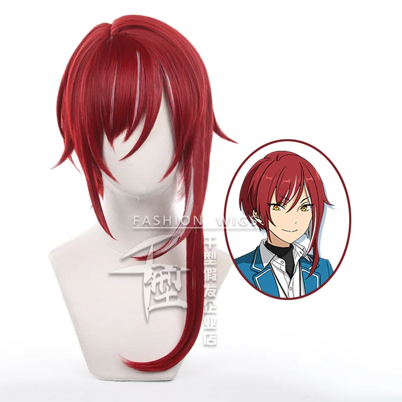 

Game Ensemble Stars Sakasaki Natsume Cosplay Wig Red Highlight Hair Heat Resistant Synthetic Halloween Party Accessories Props