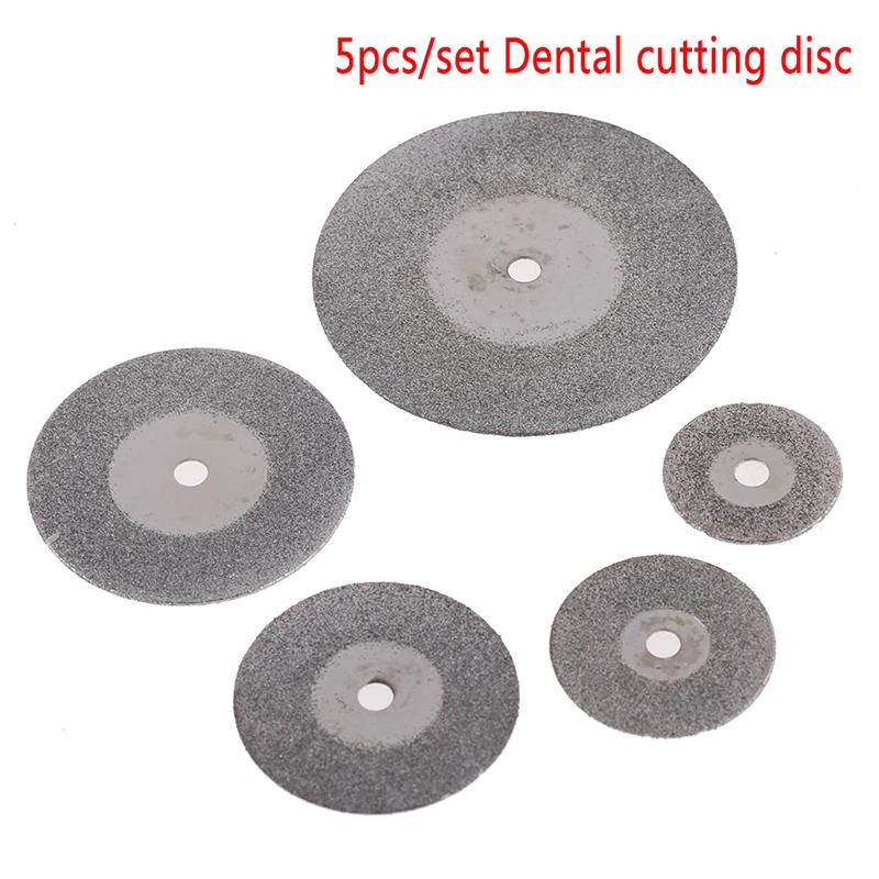 Disco De Diamante De Polimento De Laboratório Dental, Materiais dentários extra finos de dupla face, 5Pcs por conjunto