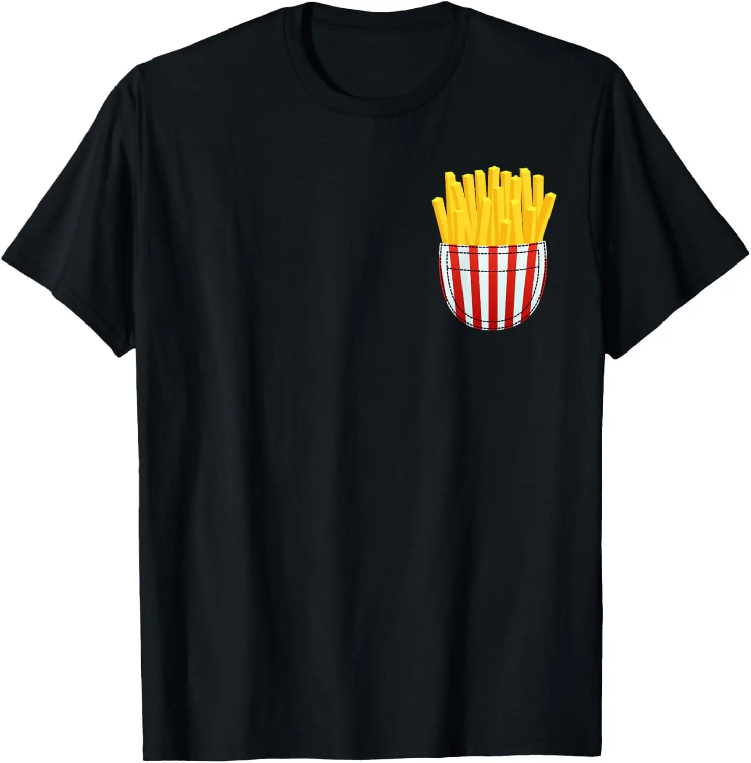 Funny Fast Food Pocket French Fries Costume Potatoes T-Shirt