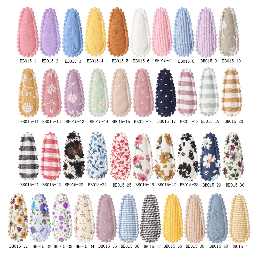10 Stück Mini Stoff-Wassertropfen-Haarspangen für Kinder, Babys und Mädchen, Tägliche Party-Dekoration, Haarclips, Mädchen-Haaraccessoires, Geschenke – Detail 7