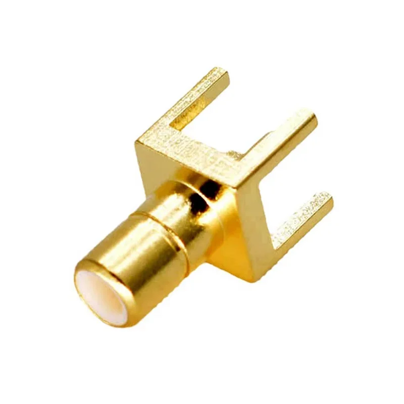 5/20/100 Piezas de Conector Macho SMB de Alta Calidad para Montaje en PCB, Dorado, Terminal Coaxial RF 4