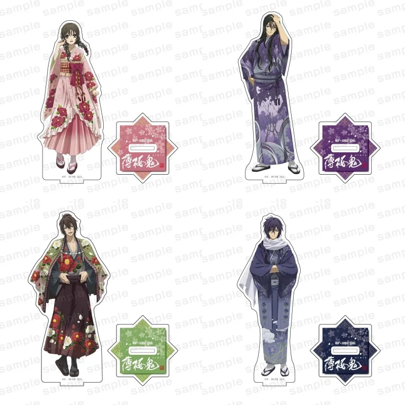 Game Hakuoki Kyoto Winds Anime Toshizo Hijikata Souji Okita Hajime Saito Acrylic Stand Model Figure Cosplay Plate Keychain Gift