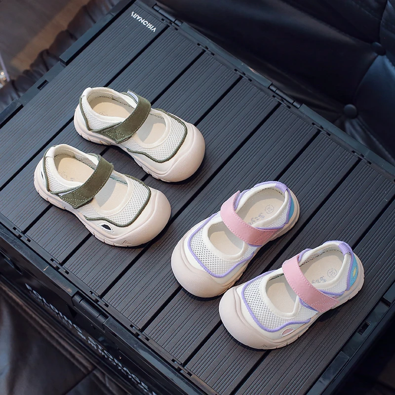 Nieuwe Bloemenborduurwerk Kinderschoenen Meisje Sneaker Demping Hardloopschoen Kind Zomer Mesh Outdoor Wandelschoenen Platform