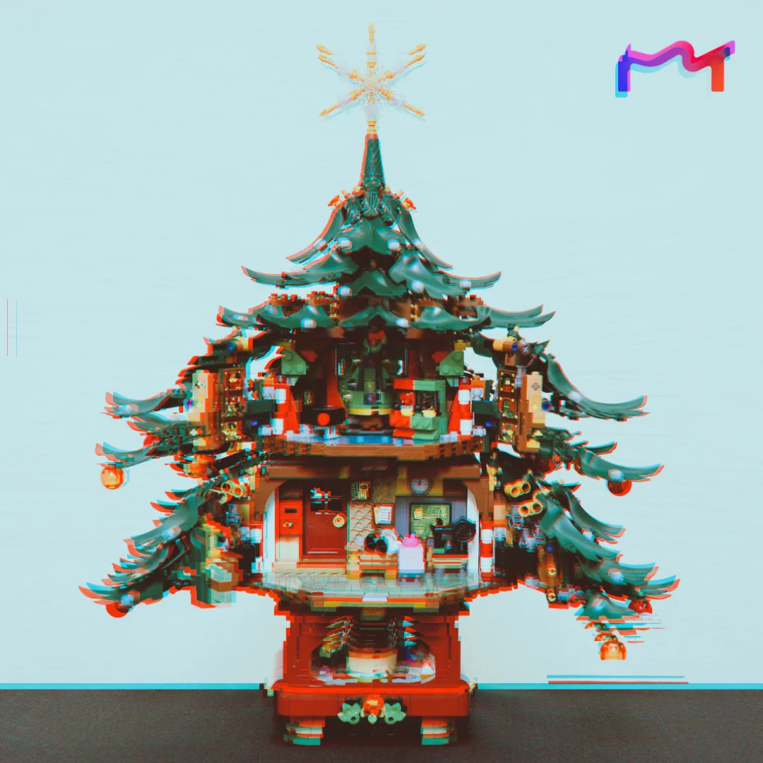 2026 New 3171pcs Large Fantastic Christmas Family Tree Decor Xmas Tree Festival Tree Building Block Model Toy For Ornament Gift