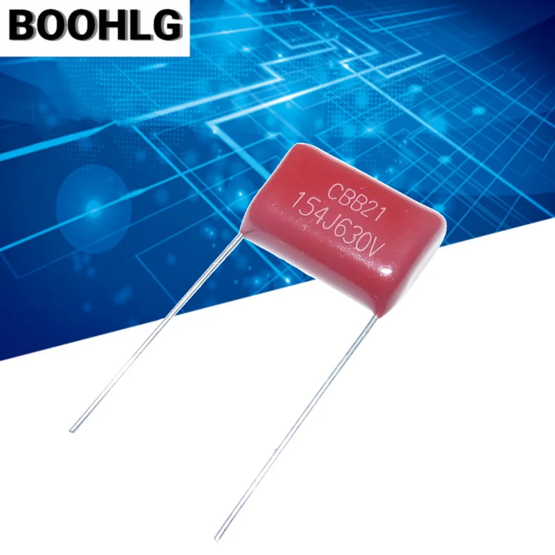 

20pcs CBB 154 630V 154J 630V 0.15uF 150nF P15 CBB22 Metallized Polypropylene Film Capacitor