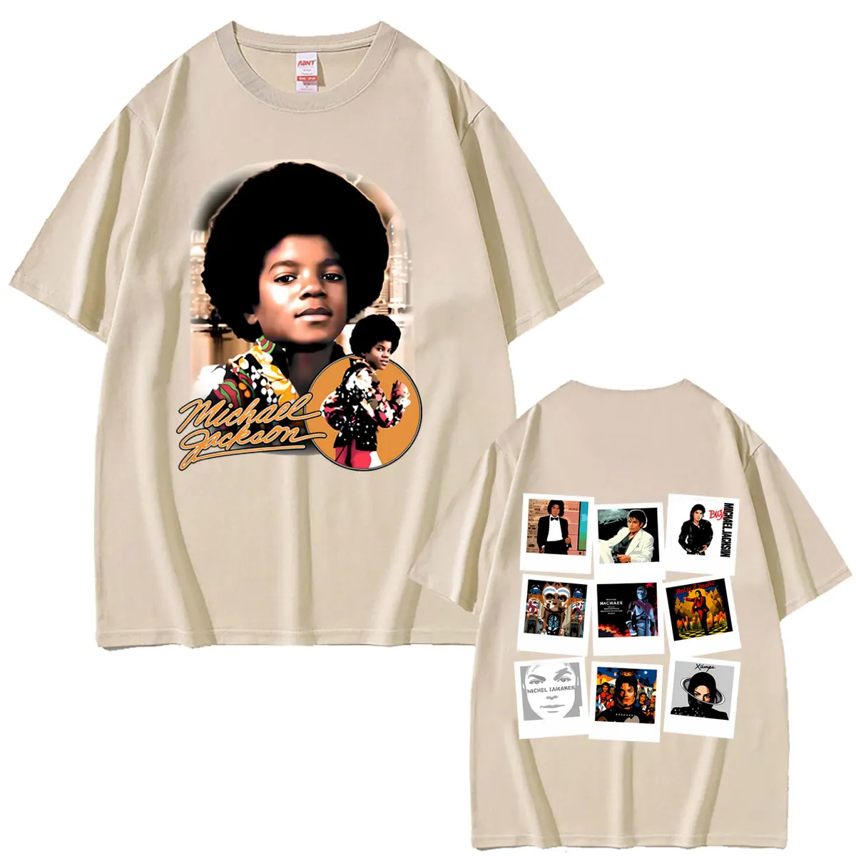 Classic Retro Michael Jackson Album Cover T-shirt Men Women Vintage Gothic Rock Music T Shirts Men's Punk Oversized Streetwear