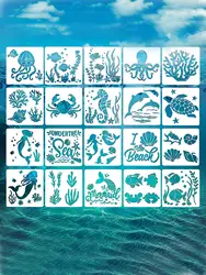 20 Pieces Drawing Stencils Set for Kids, Plastic Drawing Painting Stencil Templates for Kids Crafts School Art Projects