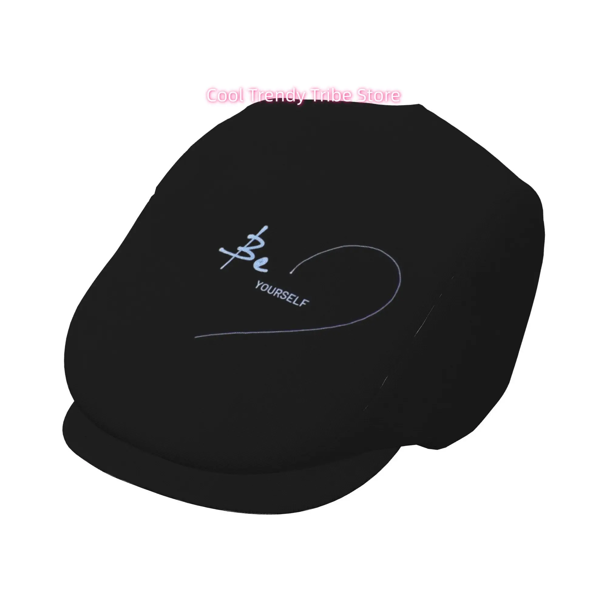 Be Yourself Heart Line Art All-over Print Flat-top Hats for Men and Women, Newsboy Caps, Berets, Irish Hats, Driver Caps, Retro
