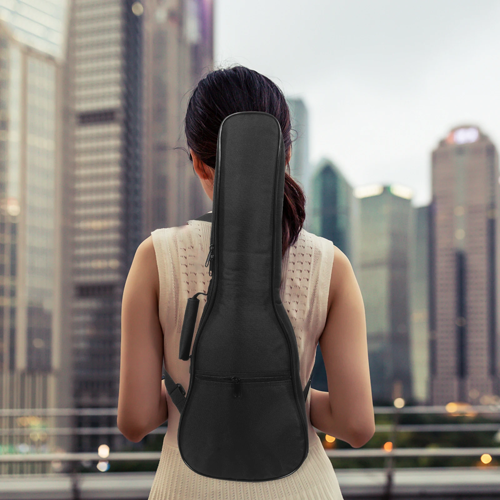 

Ukulele Gig Bag Waterproof Durable Case Soprano Acoustic Kids Guitar 4 Strings Backpack Storage Pouch Travel Shoulder Bag