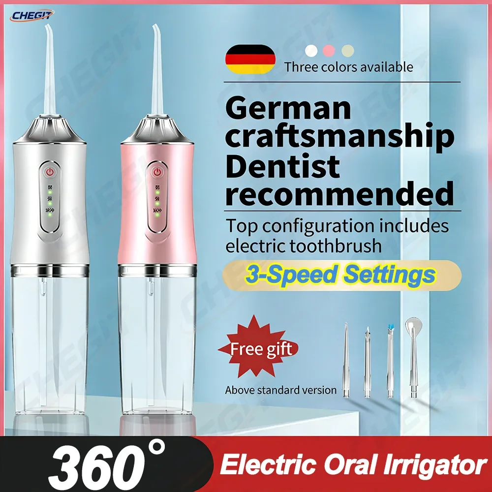 

Portable Smart Electric Oral Irrigator Water Flosser 4 Jets 3 Modes Rechargeable Dental Water Jet Irrigator Dental Teeth Cleaner