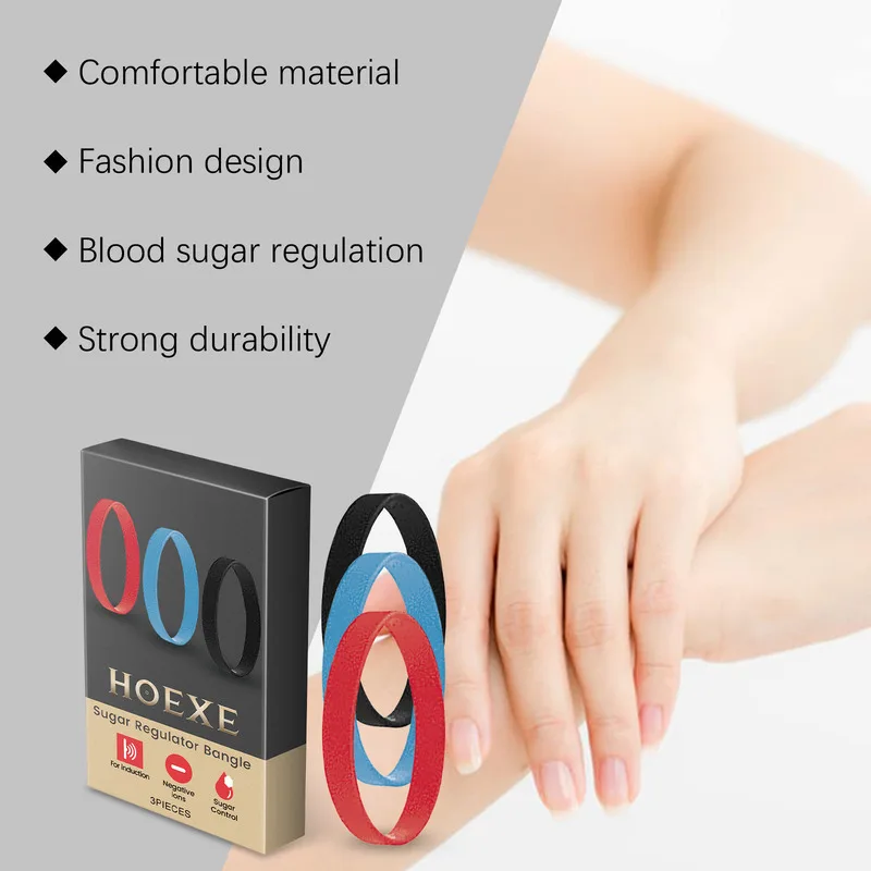 Gelang Perawatan Harian Hoexe Sugar Care, Portabel, Ion Negatif, Meredakan Ketidaknyamanan Kulit, Gelang Perawatan Tubuh