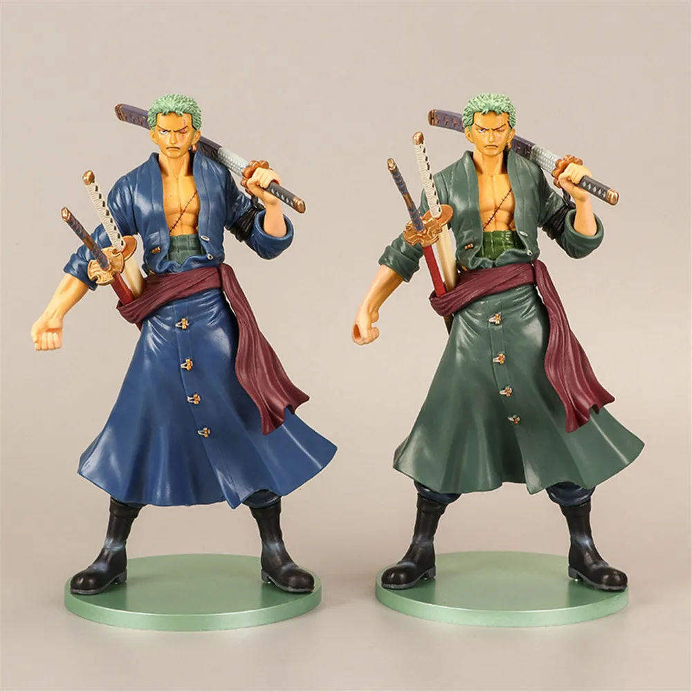 

22cm Anime One Piece Roronoa Zoro Straw Hat Pirates PVC Action Figure Statue Collectible Doll Figurine Model Toys Kids Gifts