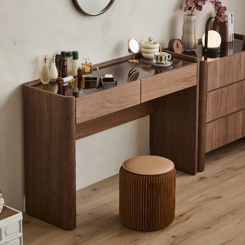 

XL Nordic simple dresser retro small apartment Chinese all-solid wood makeup table