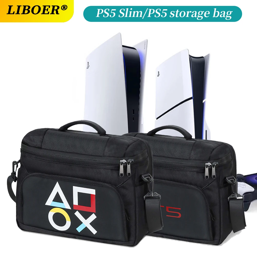 

Travelling Carrying Case for PS5/PS5 Slim Portable Protective Shoulder Bag for PS5/PS5 Slim Disk/Digital Edition Accessories