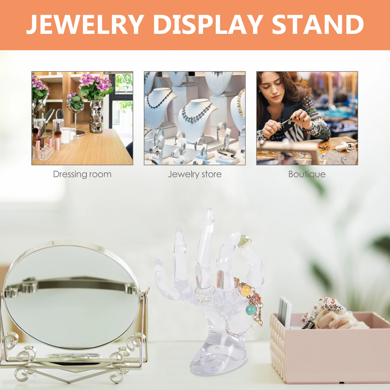 

H Form Holder Transparent Display Rack Jewelry St Glove Bracelet Watch ganizer Desk H Form Ring Holder Decor Plastic Model