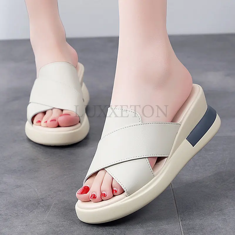 Women Wedge Platform Sandals Peep Toe Sandals Summer Open Toe Casual Thick Sole Sandals Footwear Zapatos Mujer